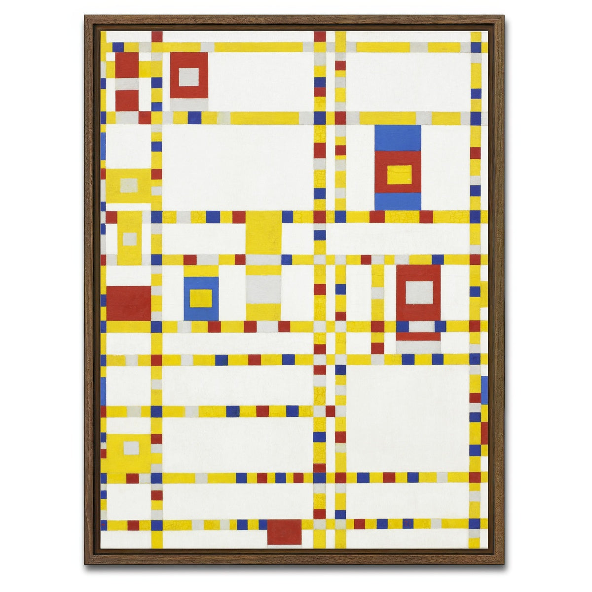AUTO-MOCKUP WHITE | Broadway Boogie Woogie | 1 Piece | Walnut Framed Canvas | group=3x4