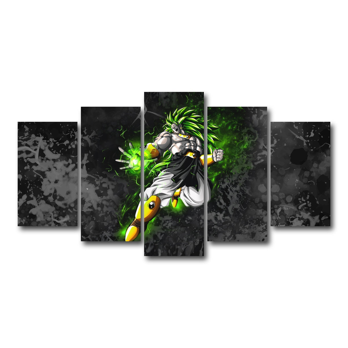 AUTO-MOCKUP WHITE | Broly | 5 Piece | Gallery Wrap Canvas | group=5_normal