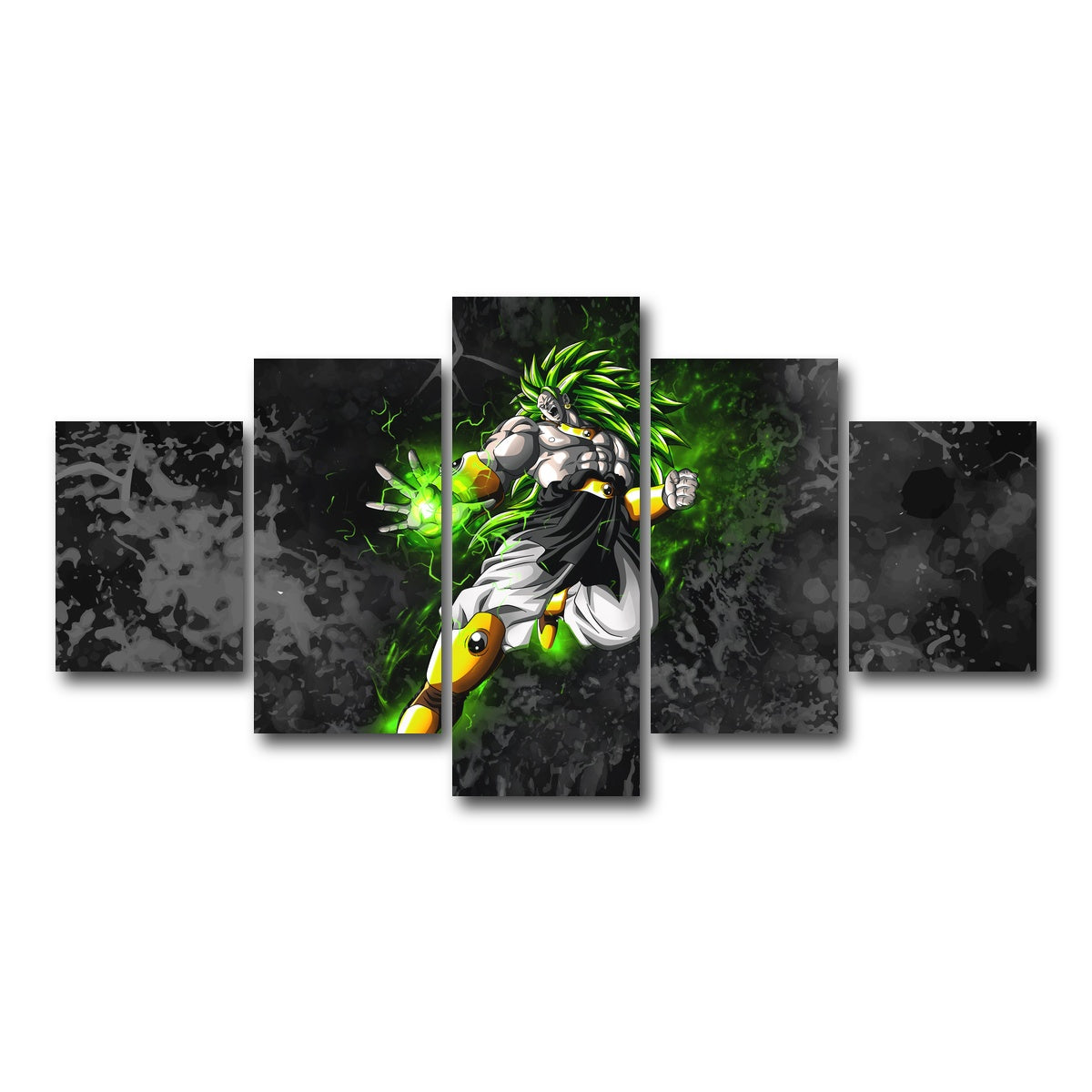 AUTO-MOCKUP WHITE | Broly | 5 Piece | Gallery Wrap Canvas | group=5_short