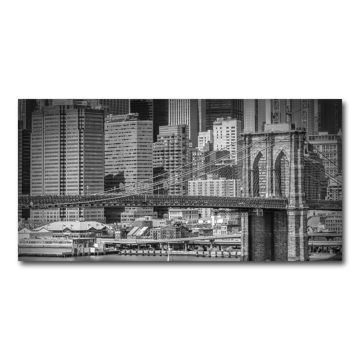 AUTO-MOCKUP WHITE | Brooklyn Bridge & Manhattan Skyline | 1 Piece | Gallery Wrap Canvas | group=2x1