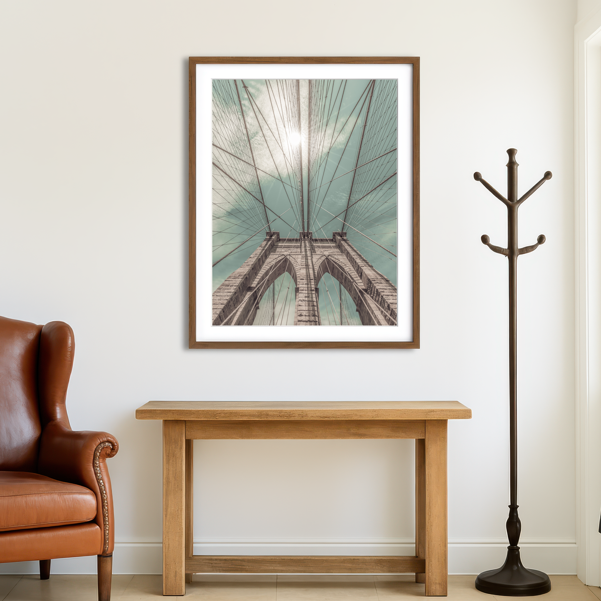 AUTO-MOCKUP ROOM | Brooklyn Bridge in Detail Wall Art
