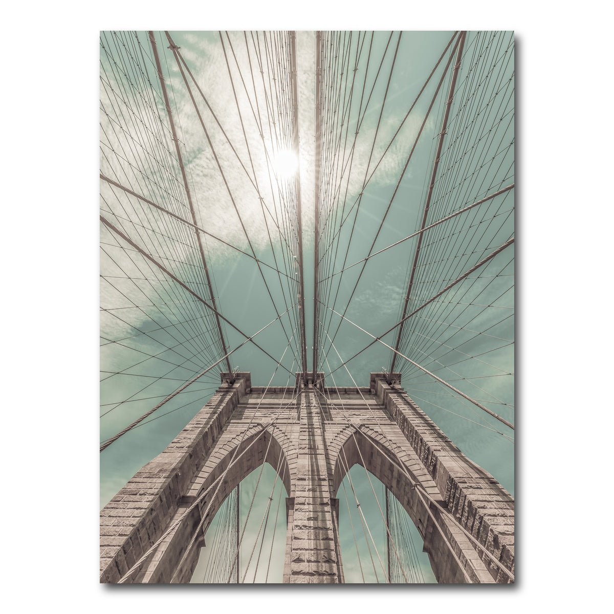 AUTO-MOCKUP WHITE | Brooklyn Bridge in Detail | 1 Piece | Gallery Wrap Canvas | group=3x4