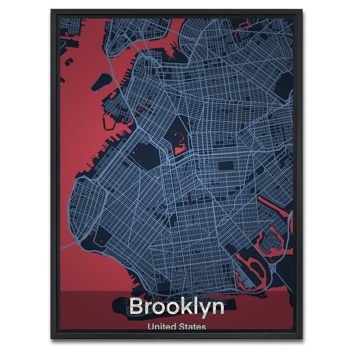 AUTO-MOCKUP WHITE | Brooklyn | 1 Piece | Black Framed Canvas | group=3x4