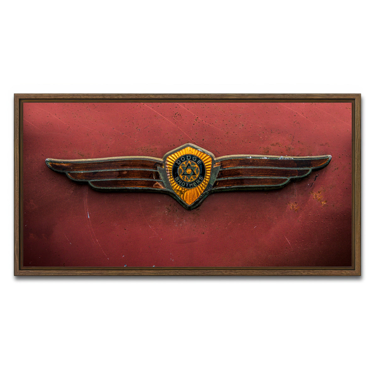 AUTO-MOCKUP WHITE | Brothers in Steel | 1 Piece | Walnut Framed Canvas | group=2x1