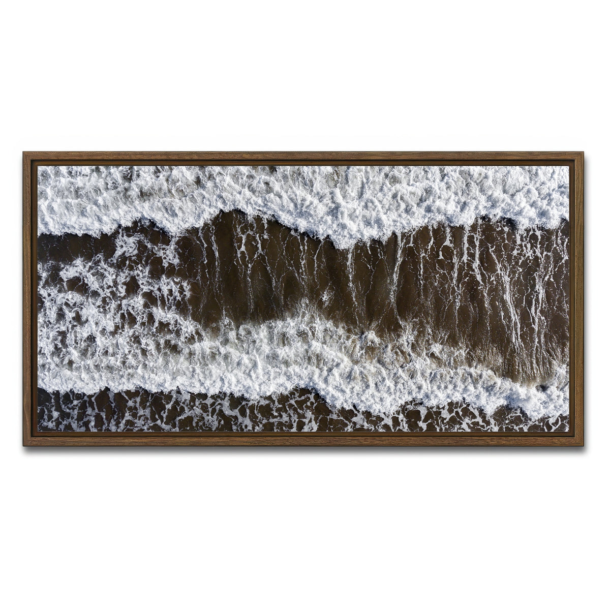 AUTO-MOCKUP WHITE | Brown Wake | 1 Piece | Walnut Framed Canvas | group=2x1