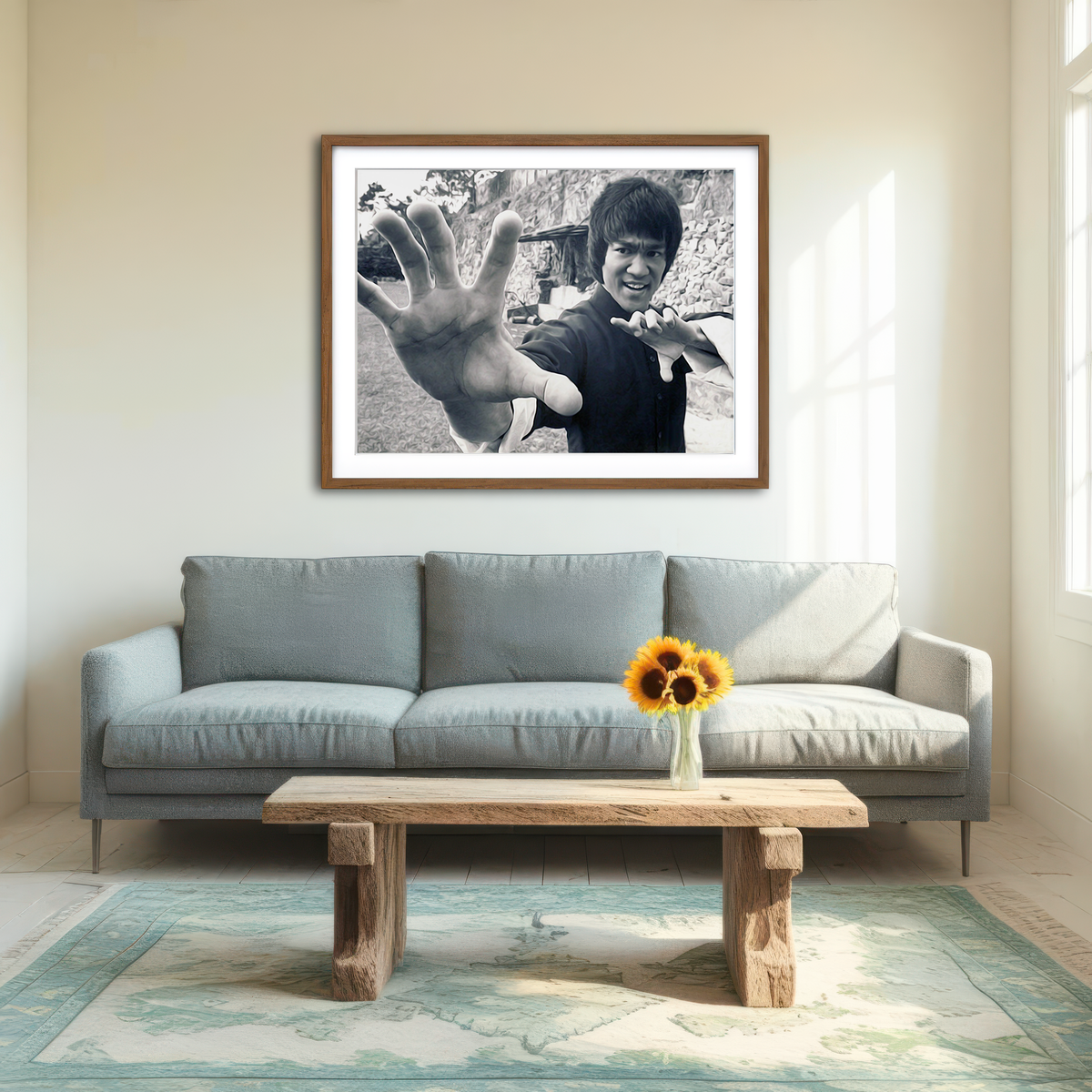AUTO-MOCKUP ROOM | Bruce Lee Wall Art