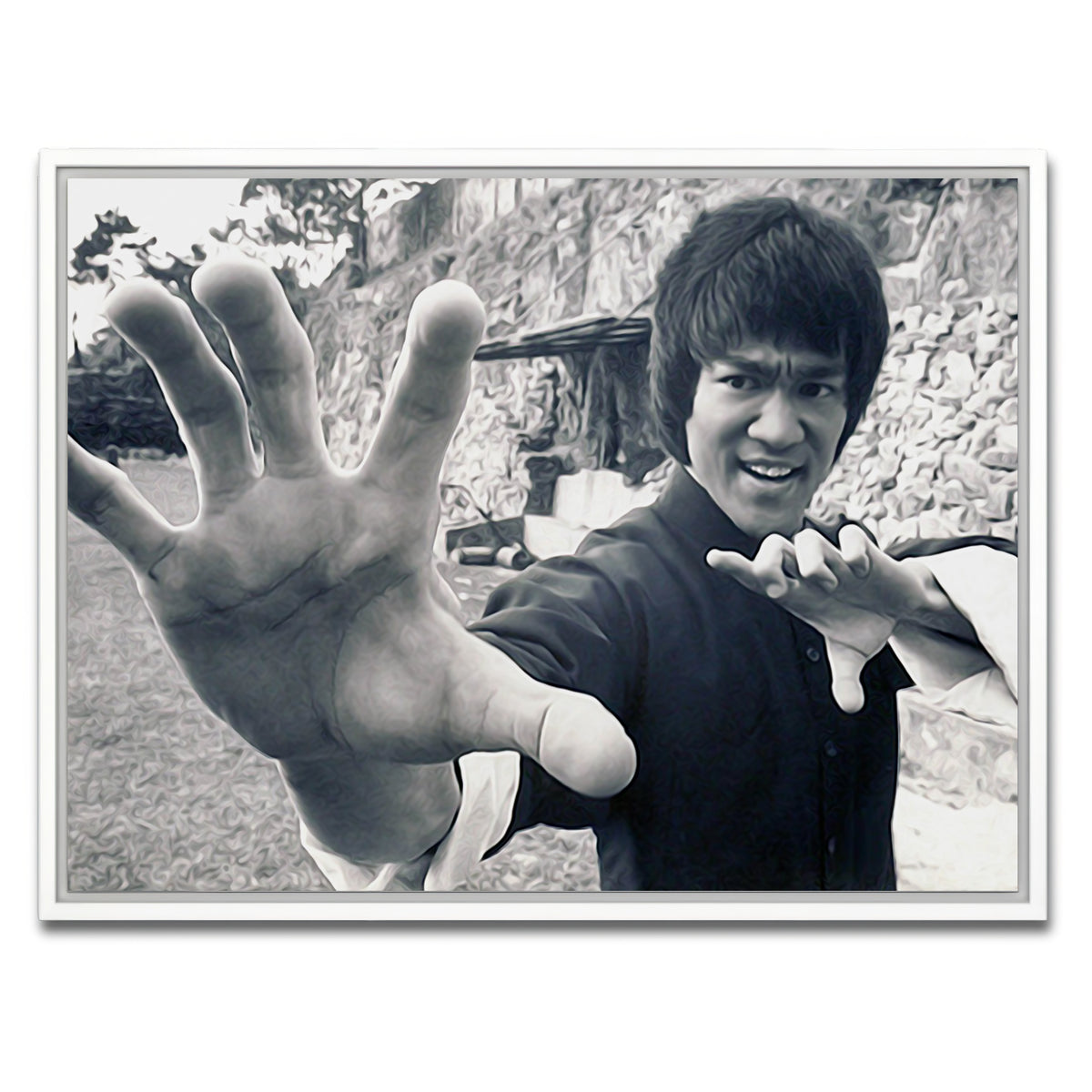 AUTO-MOCKUP WHITE | Bruce Lee | 1 Piece | White Framed Canvas | group=4x3