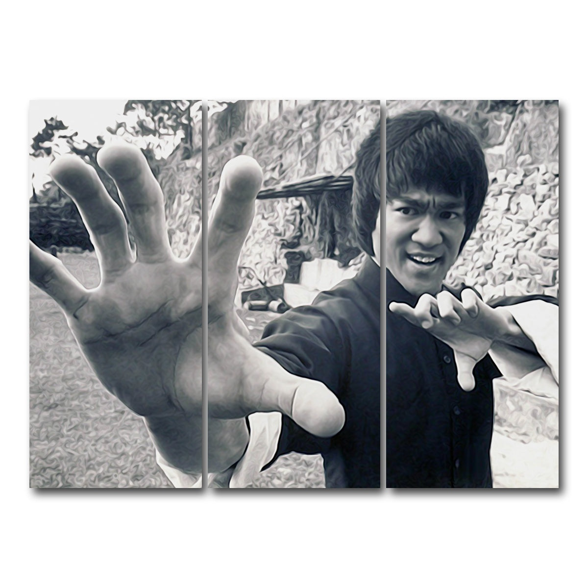 AUTO-MOCKUP WHITE | Bruce Lee | 3 Piece | Gallery Wrap Canvas | group=8x18