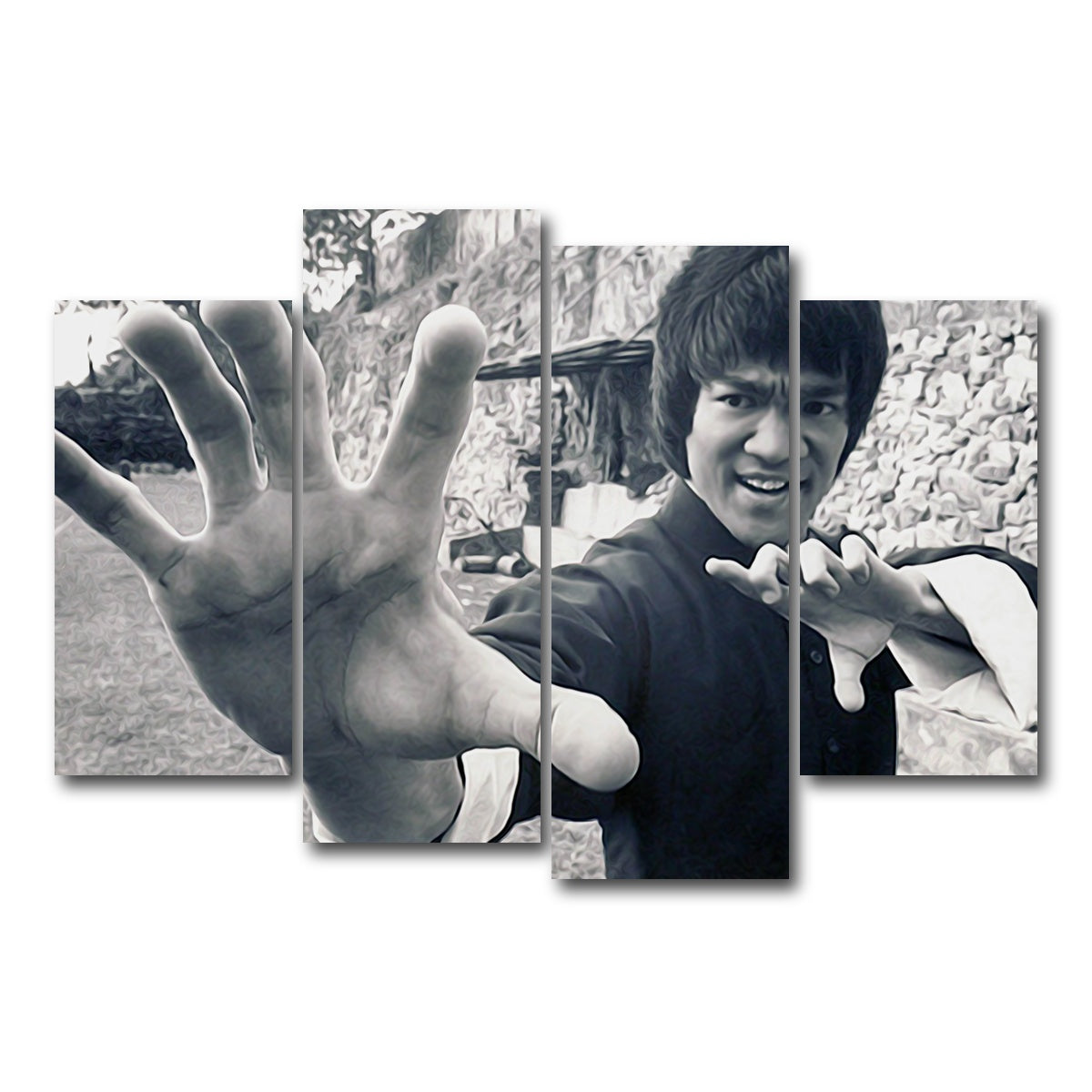 AUTO-MOCKUP WHITE | Bruce Lee | 4 Piece | Gallery Wrap Canvas | group=4_short