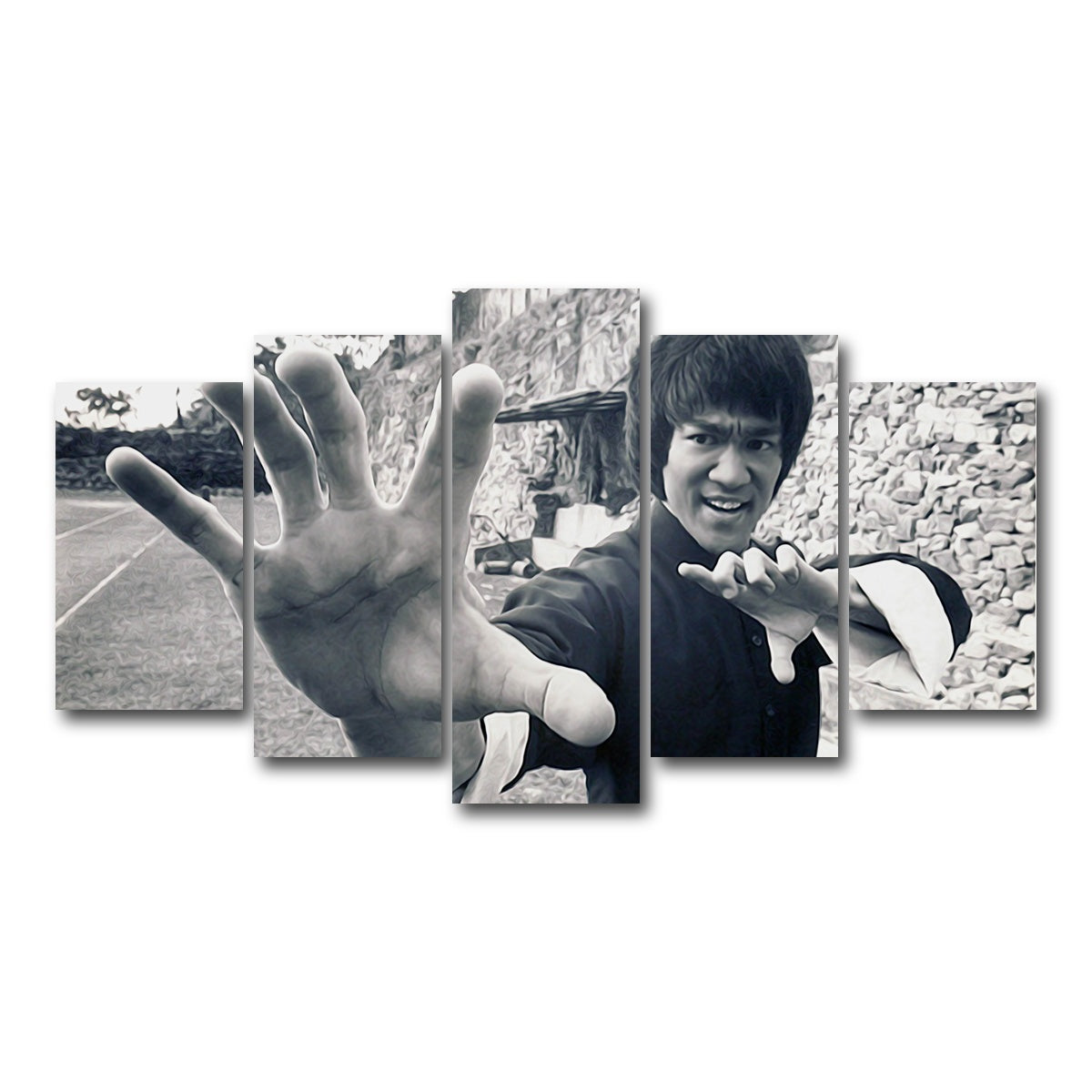 AUTO-MOCKUP WHITE | Bruce Lee | 5 Piece | Gallery Wrap Canvas | group=5_normal
