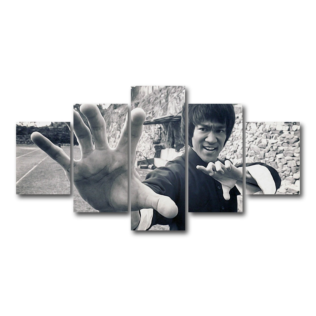 AUTO-MOCKUP WHITE | Bruce Lee | 5 Piece | Gallery Wrap Canvas | group=5_short