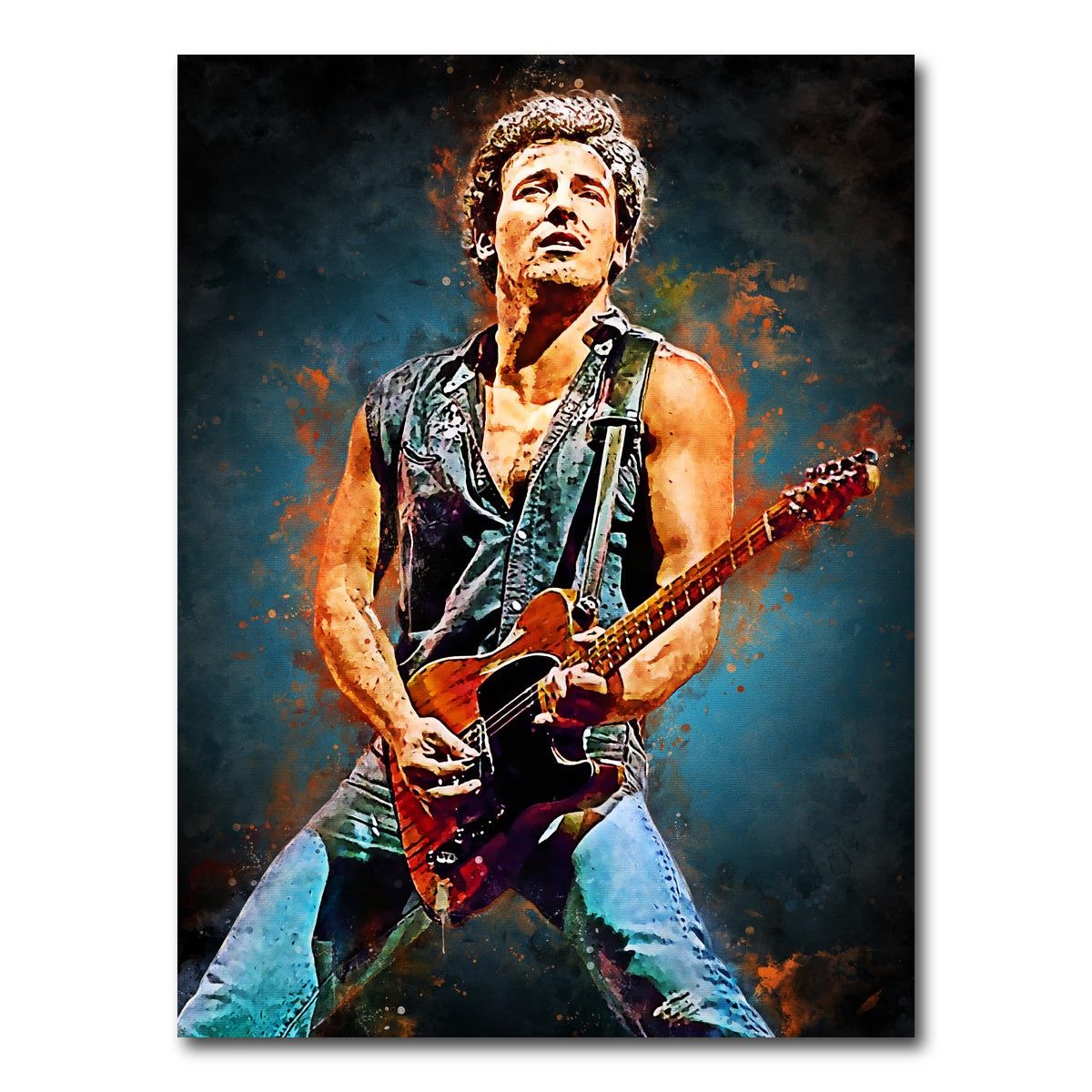 AUTO-MOCKUP WHITE | Bruce Springsteen Young | 1 Piece | Gallery Wrap Canvas | group=3x4