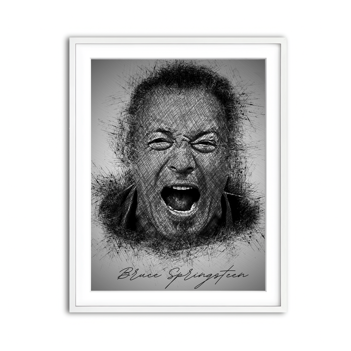 Framed Print 3x4 White