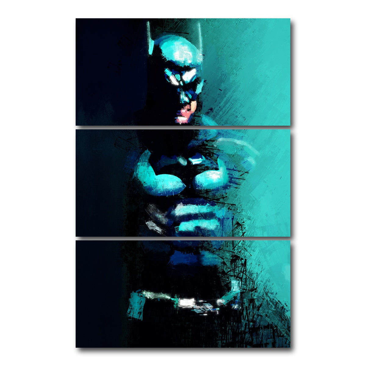 AUTO-MOCKUP WHITE | Bruce Wayne | 3 Piece | Gallery Wrap Canvas | group=12x24_stacked