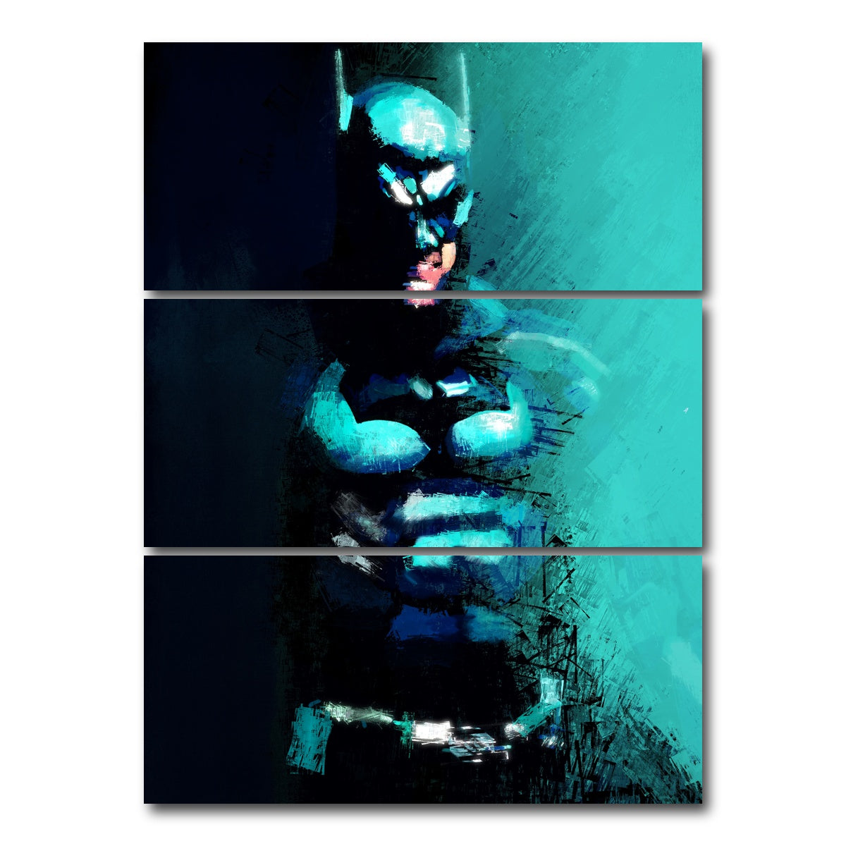 AUTO-MOCKUP WHITE | Bruce Wayne | 3 Piece | Gallery Wrap Canvas | group=8x18_stacked