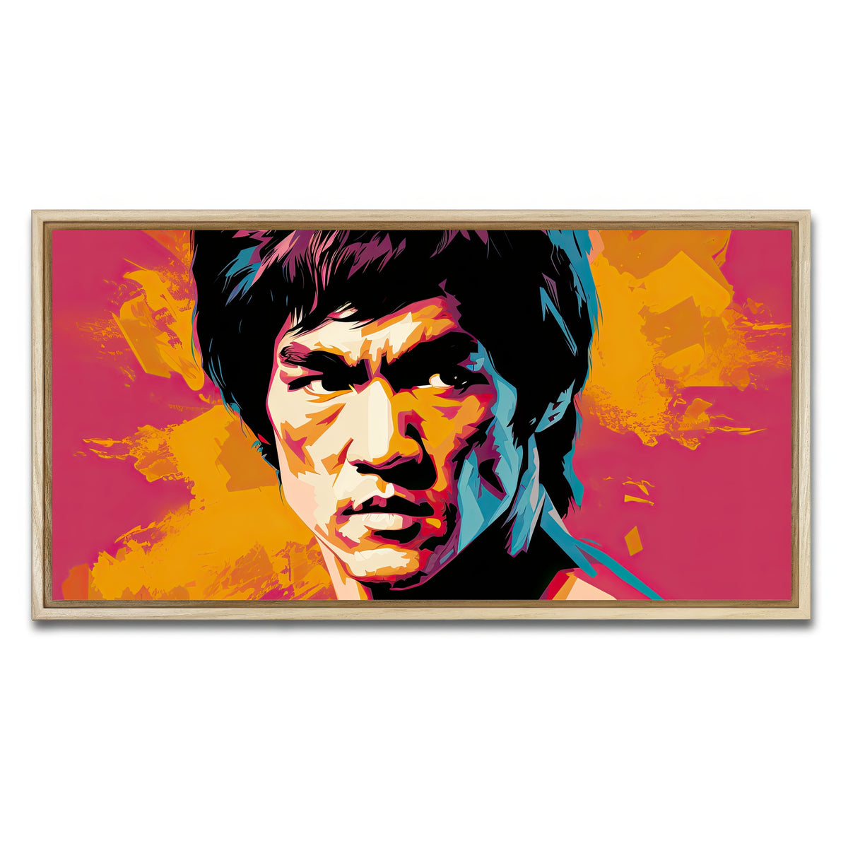 AUTO-MOCKUP WHITE | Bruce fierce | 1 Piece | Natural Framed Canvas | group=2x1