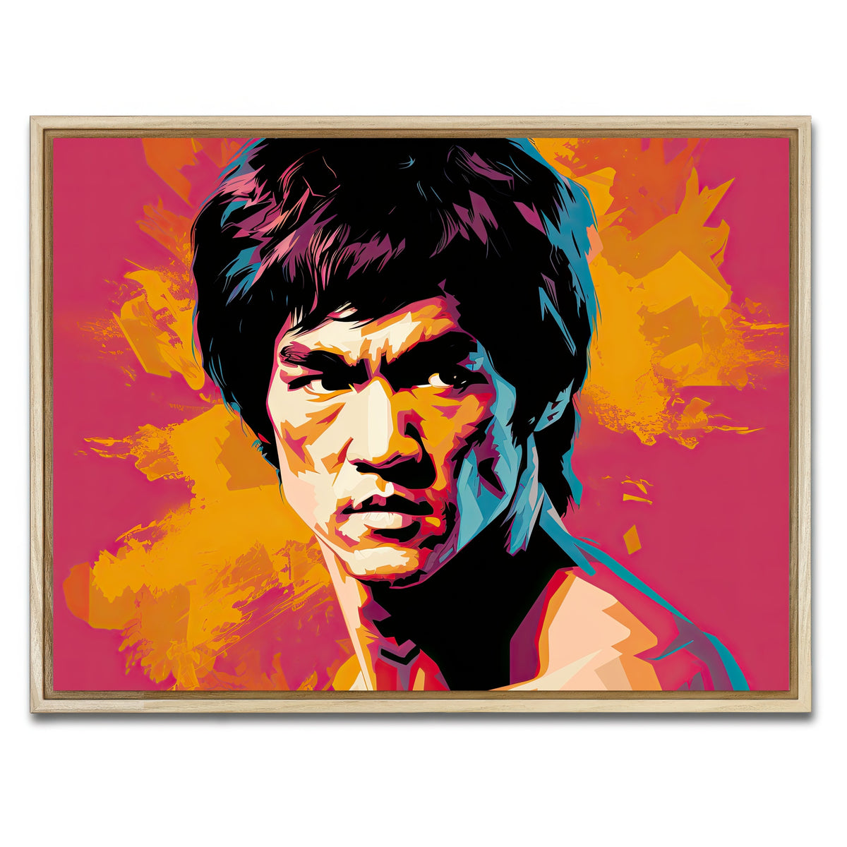 AUTO-MOCKUP WHITE | Bruce fierce | 1 Piece | Natural Framed Canvas | group=4x3