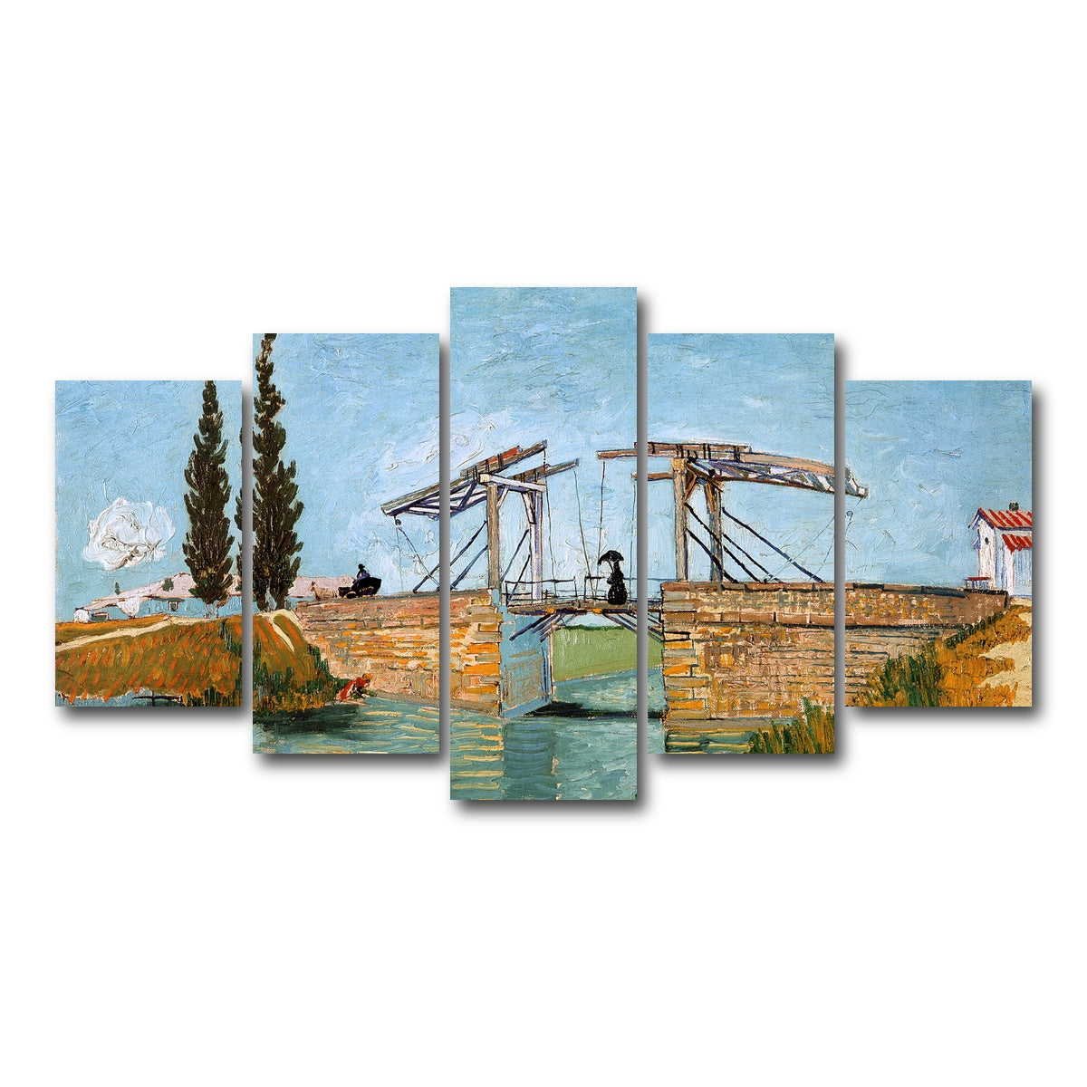 AUTO-MOCKUP WHITE | Brug bij Langlois | 5 Piece | Gallery Wrap Canvas | group=5_normal