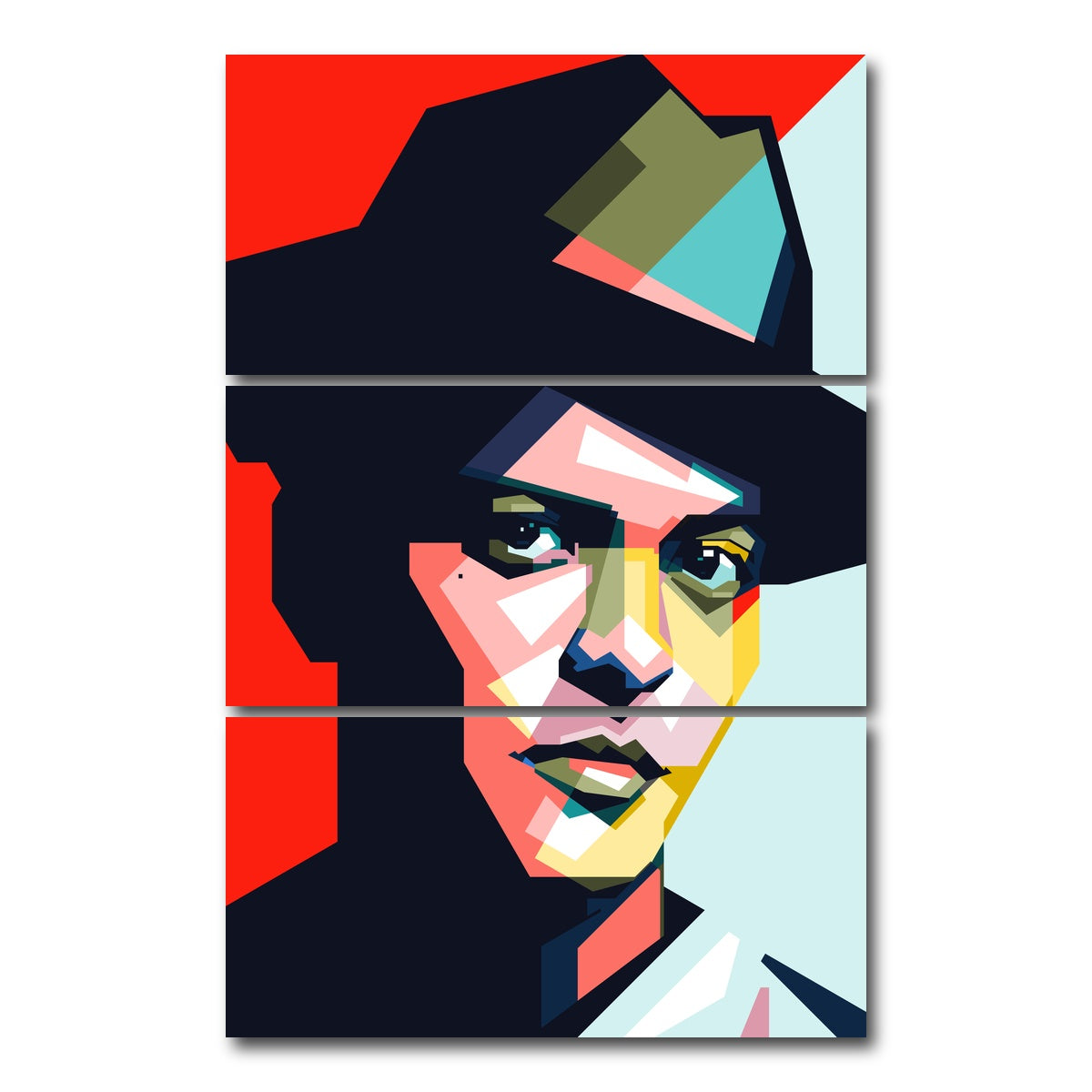 AUTO-MOCKUP WHITE | Bruno Mars Superstar | 3 Piece | Gallery Wrap Canvas | group=12x24_stacked