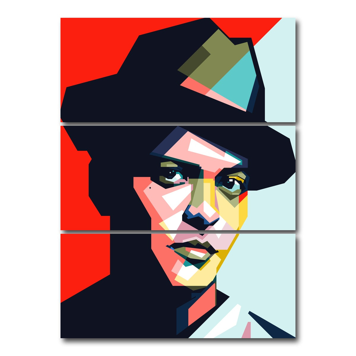 AUTO-MOCKUP WHITE | Bruno Mars Superstar | 3 Piece | Gallery Wrap Canvas | group=8x18_stacked