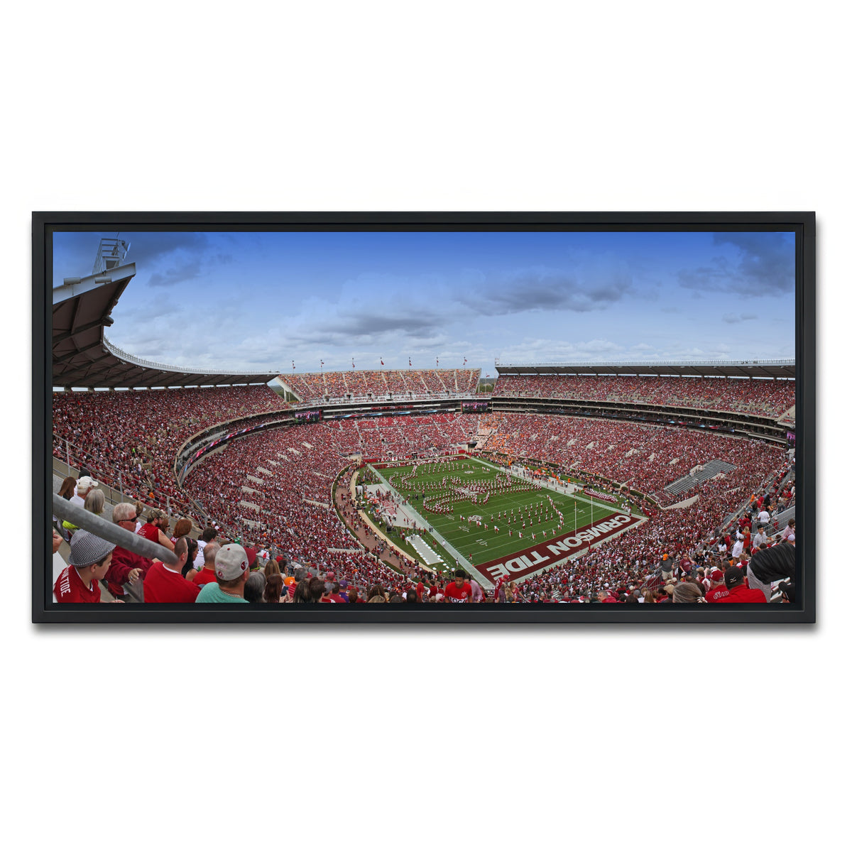 AUTO-MOCKUP WHITE | Bryant Denny Stadium | 1 Piece | Black Framed Canvas | group=2x1
