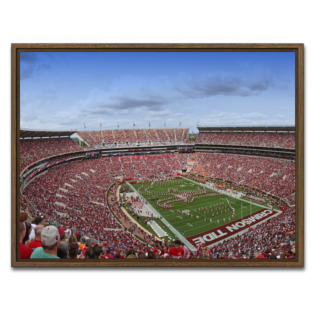 AUTO-MOCKUP WHITE | Bryant Denny Stadium | 1 Piece | Walnut Framed Canvas | group=4x3