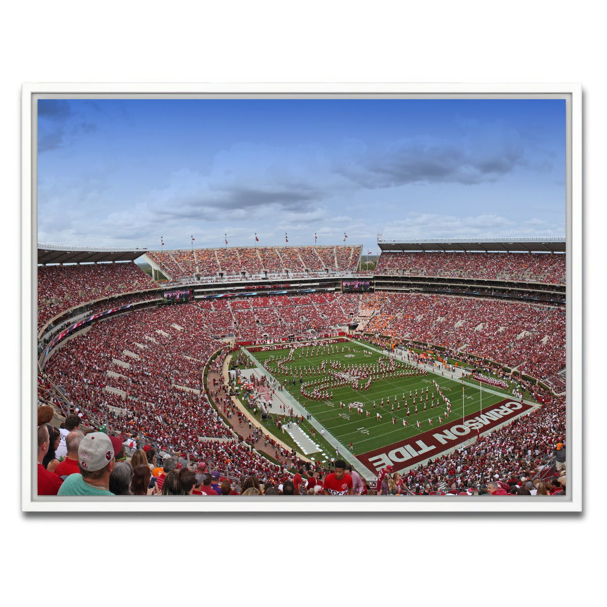 AUTO-MOCKUP WHITE | Bryant Denny Stadium | 1 Piece | White Framed Canvas | group=4x3