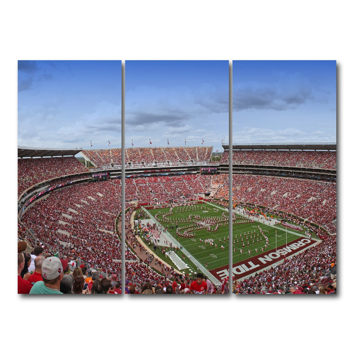 AUTO-MOCKUP WHITE | Bryant Denny Stadium | 3 Piece | Gallery Wrap Canvas | group=8x18