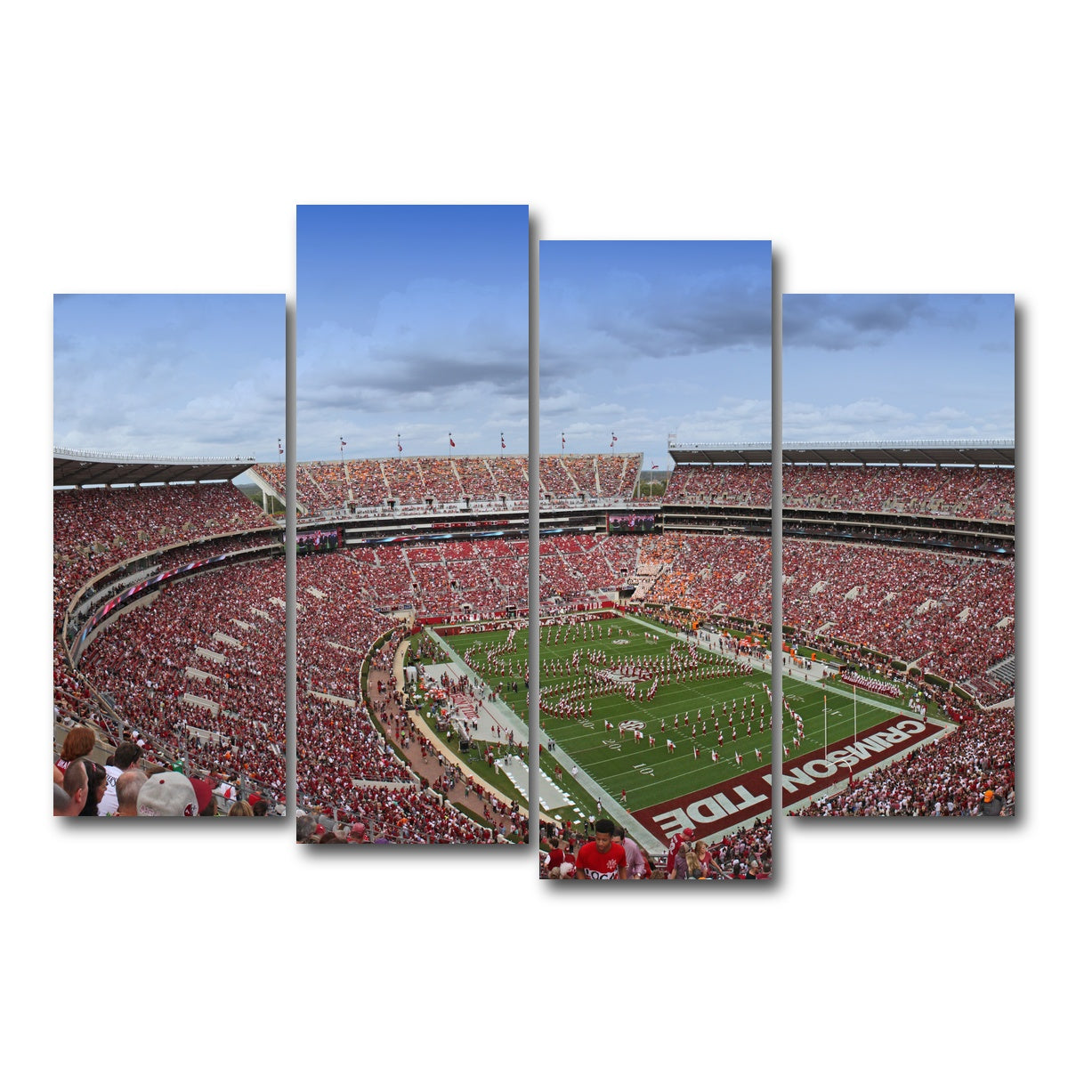 AUTO-MOCKUP WHITE | Bryant Denny Stadium | 4 Piece | Gallery Wrap Canvas | group=4_normal