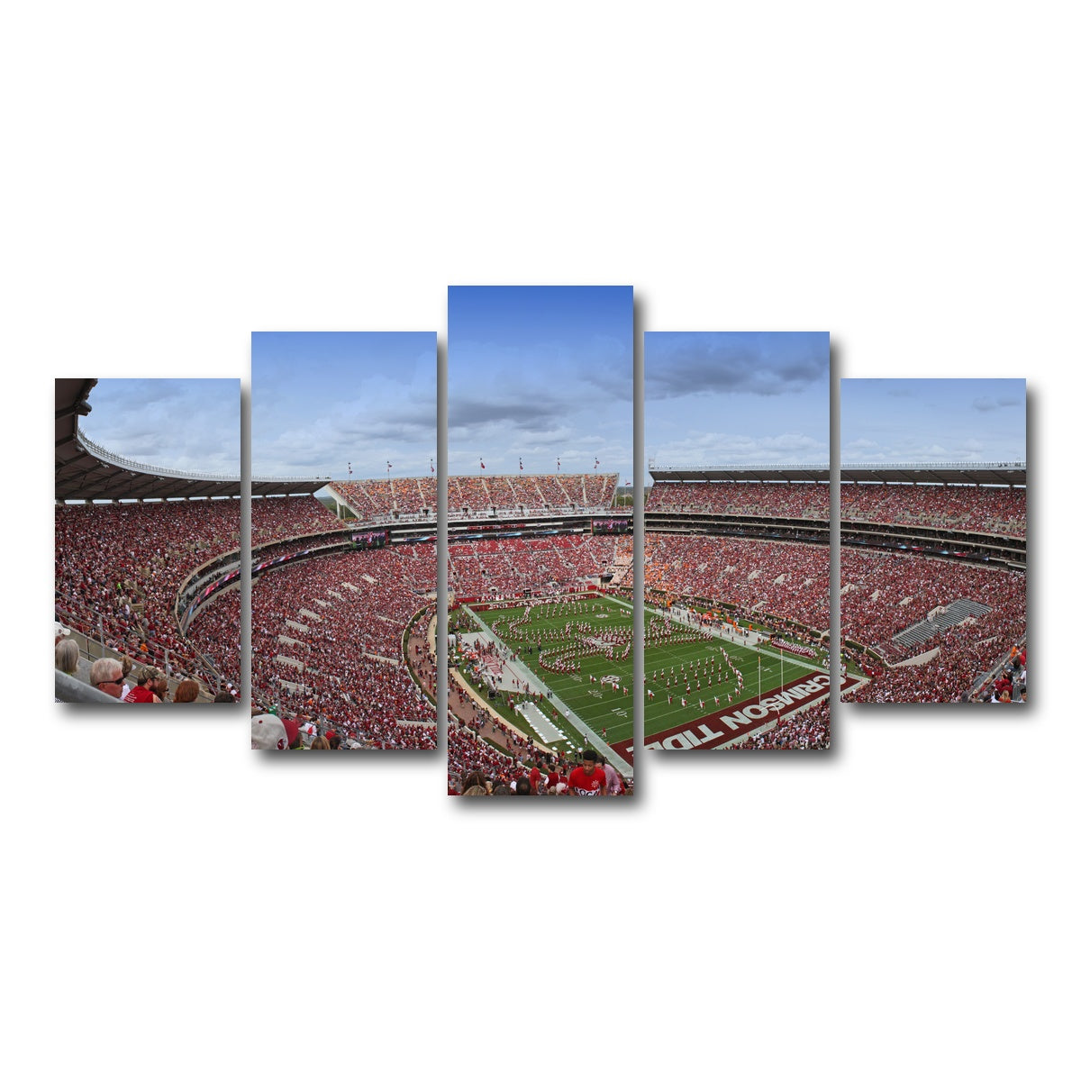 AUTO-MOCKUP WHITE | Bryant Denny Stadium | 5 Piece | Gallery Wrap Canvas | group=5_normal