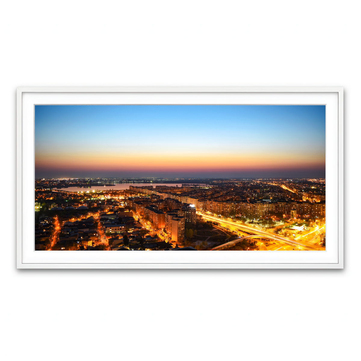 Framed Print 2x1 White