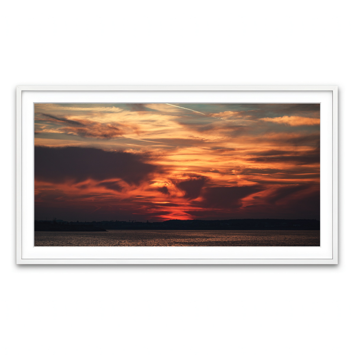 Framed Print 2x1 White
