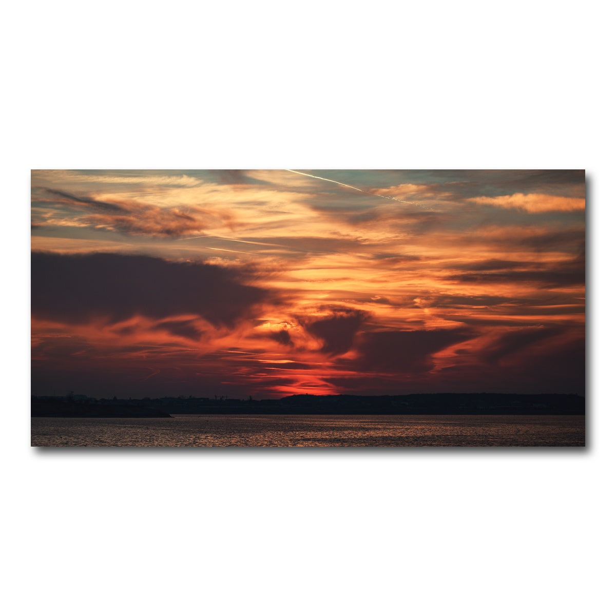 AUTO-MOCKUP WHITE | Bucharest Sunset 10 | 1 Piece | Gallery Wrap Canvas | group=2x1