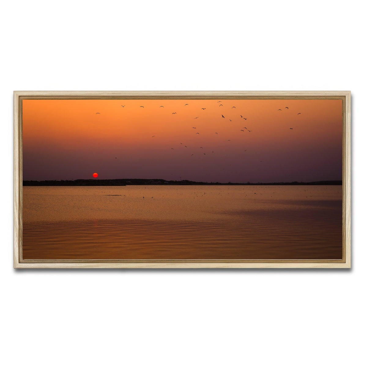 AUTO-MOCKUP WHITE | Bucharest Sunset 11 | 1 Piece | Natural Framed Canvas | group=2x1