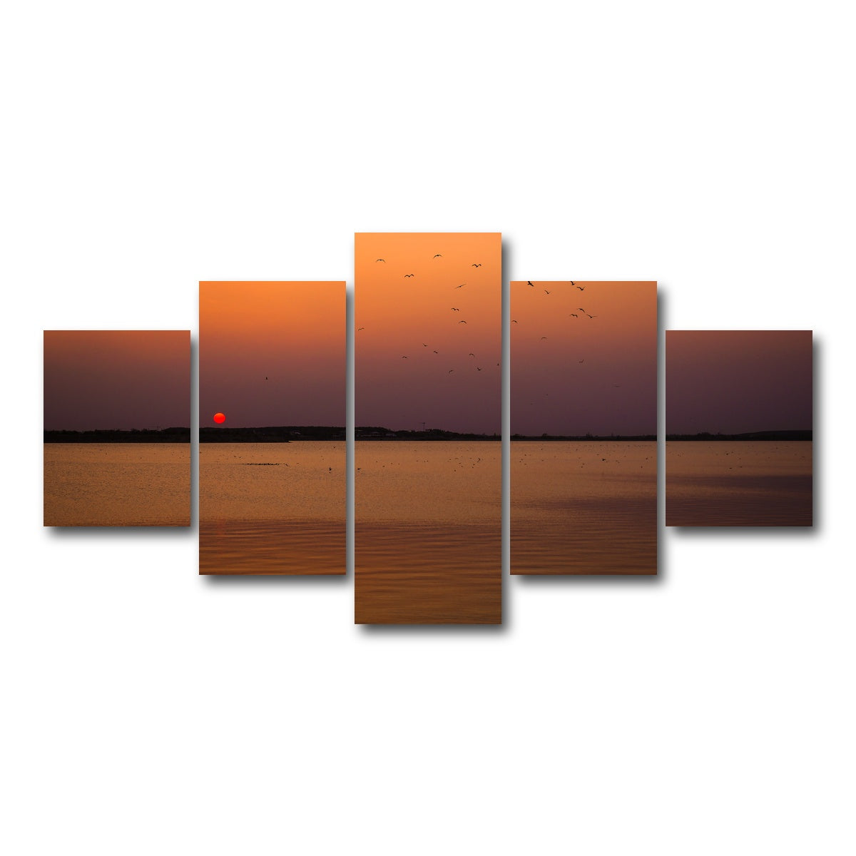 AUTO-MOCKUP WHITE | Bucharest Sunset 11 | 5 Piece | Gallery Wrap Canvas | group=5_short