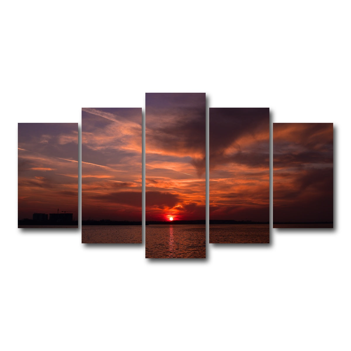 AUTO-MOCKUP WHITE | Bucharest Sunset 1 | 5 Piece | Gallery Wrap Canvas | group=5_normal