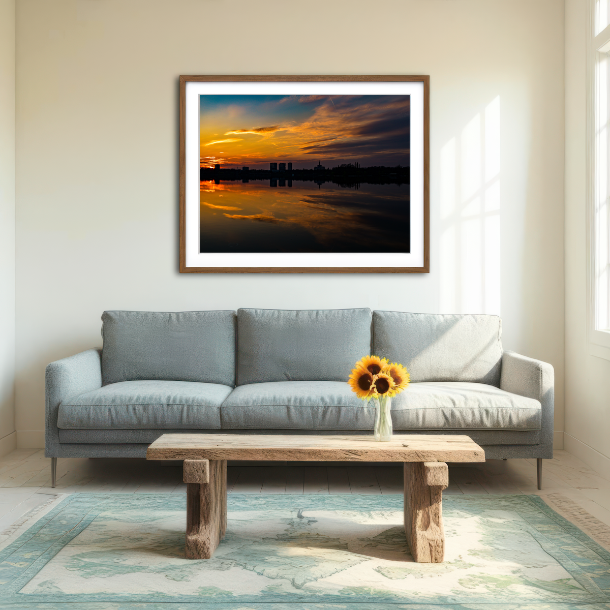AUTO-MOCKUP ROOM | Bucharest Sunset 4 Wall Art