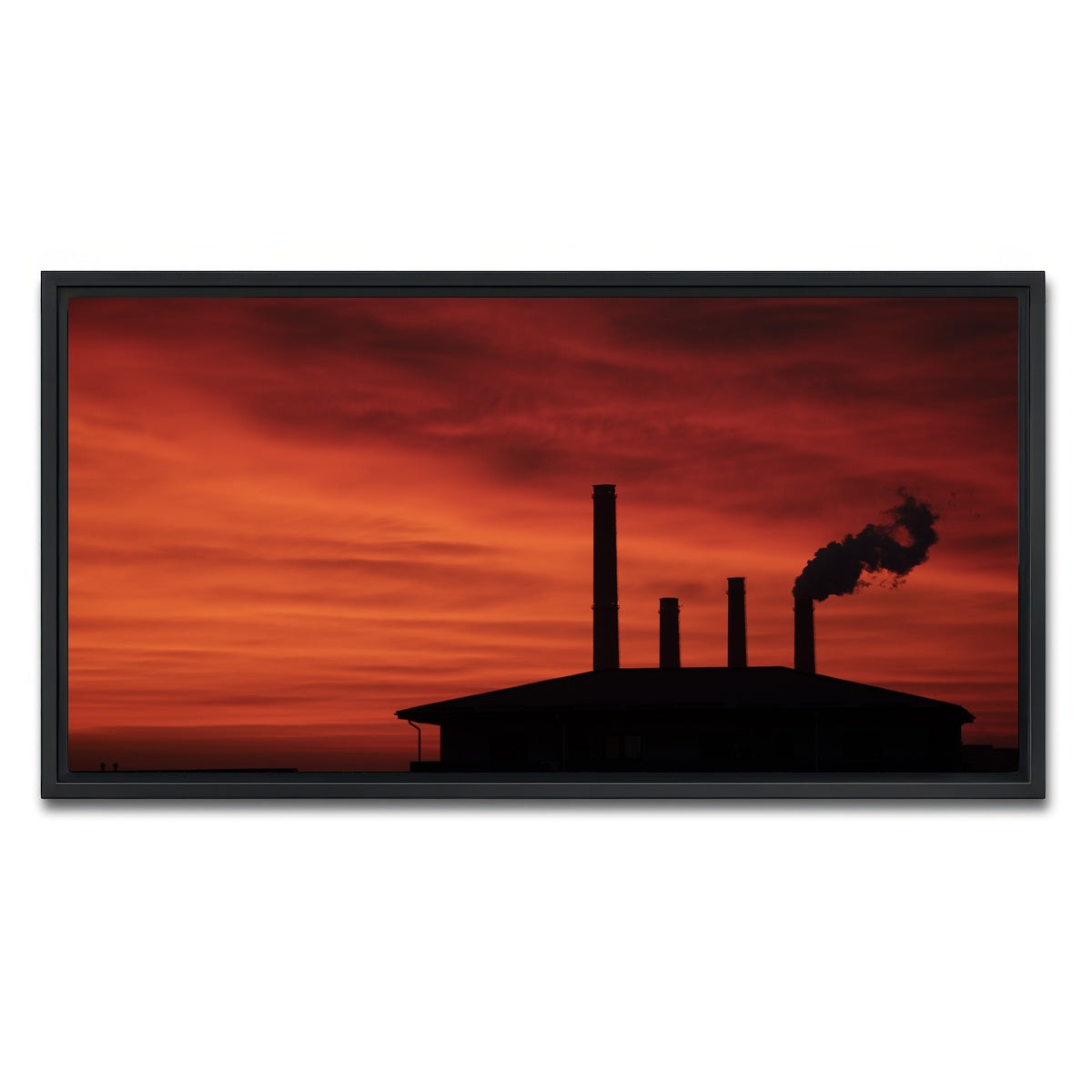 AUTO-MOCKUP WHITE | Bucharest Sunset 8 | 1 Piece | Black Framed Canvas | group=2x1