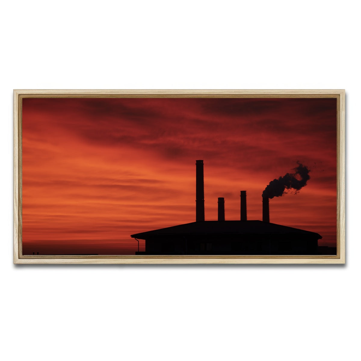 AUTO-MOCKUP WHITE | Bucharest Sunset 8 | 1 Piece | Natural Framed Canvas | group=2x1