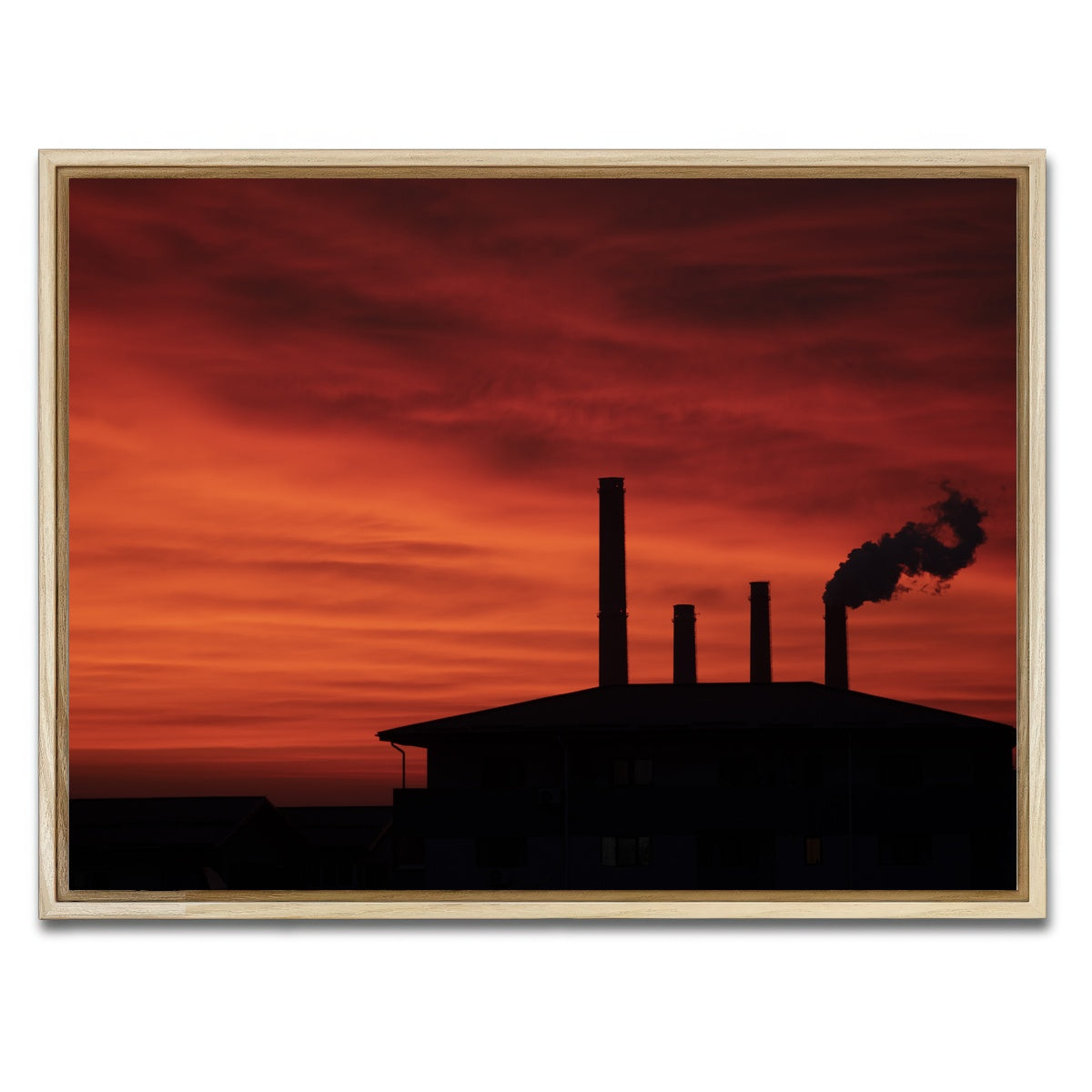 AUTO-MOCKUP WHITE | Bucharest Sunset 8 | 1 Piece | Natural Framed Canvas | group=4x3