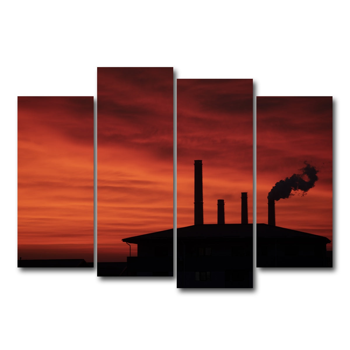 AUTO-MOCKUP WHITE | Bucharest Sunset 8 | 4 Piece | Gallery Wrap Canvas | group=4_normal
