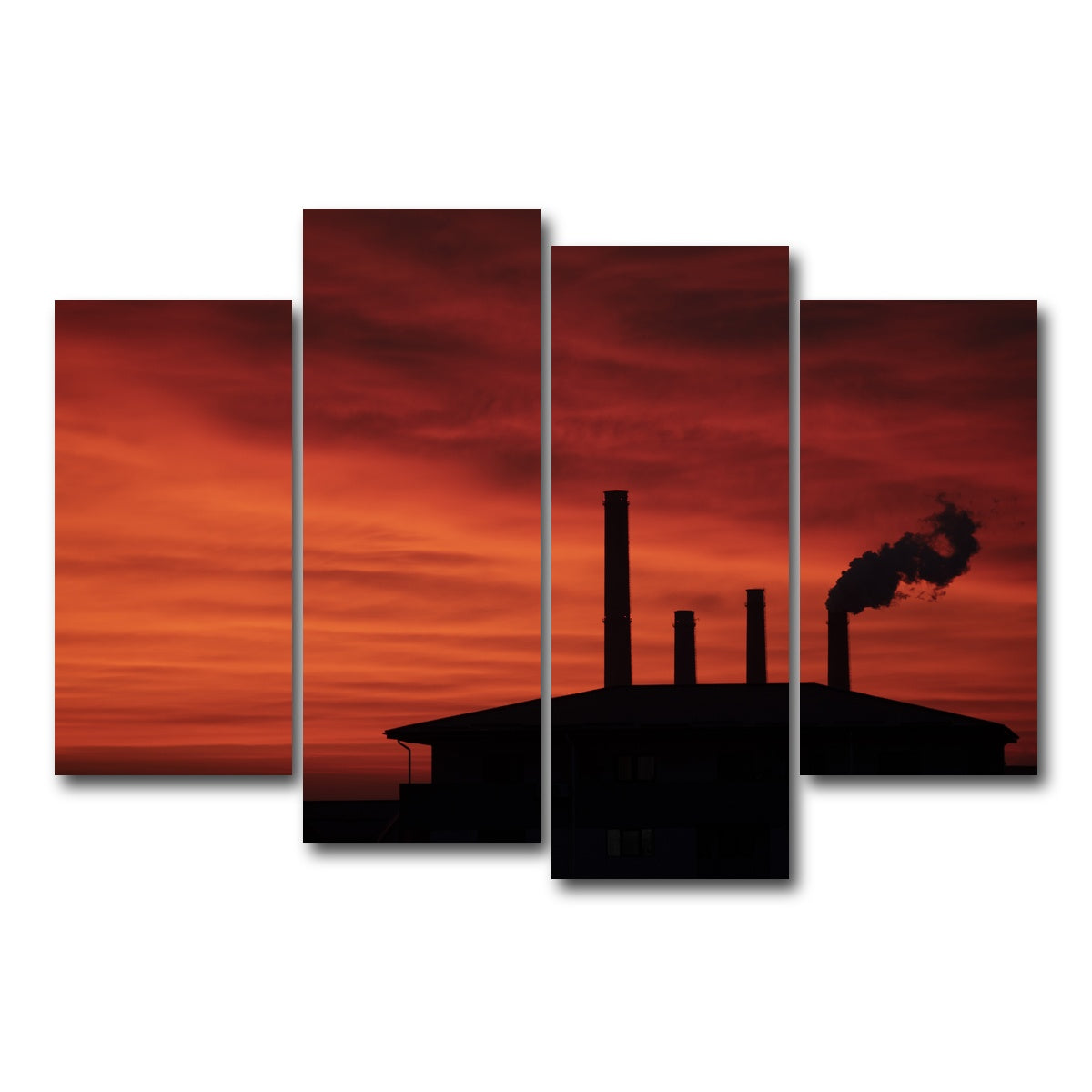 AUTO-MOCKUP WHITE | Bucharest Sunset 8 | 4 Piece | Gallery Wrap Canvas | group=4_short