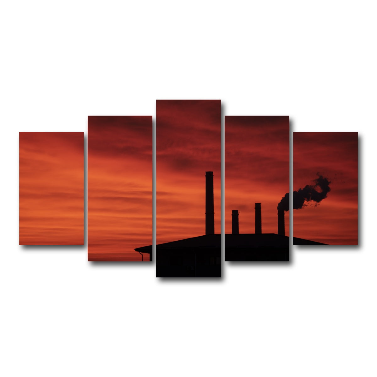 AUTO-MOCKUP WHITE | Bucharest Sunset 8 | 5 Piece | Gallery Wrap Canvas | group=5_normal