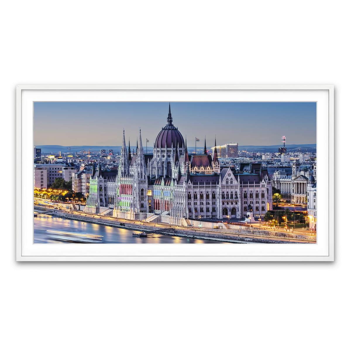 Framed Print 2x1 White