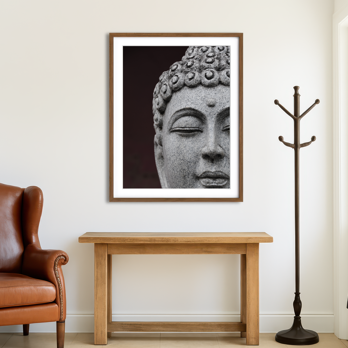 AUTO-MOCKUP ROOM | Buddha Close-up Wall Art