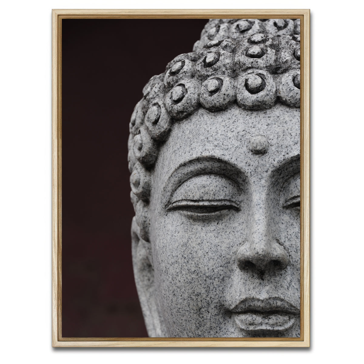AUTO-MOCKUP WHITE | Buddha Close-Up | 1 Piece | Natural Framed Canvas | group=3x4