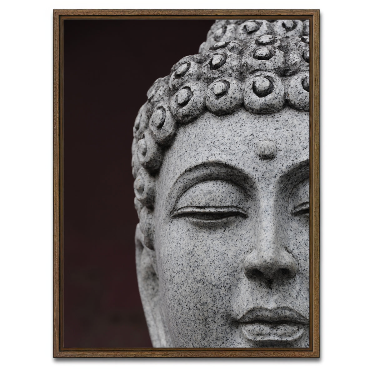 AUTO-MOCKUP WHITE | Buddha Close-Up | 1 Piece | Walnut Framed Canvas | group=3x4