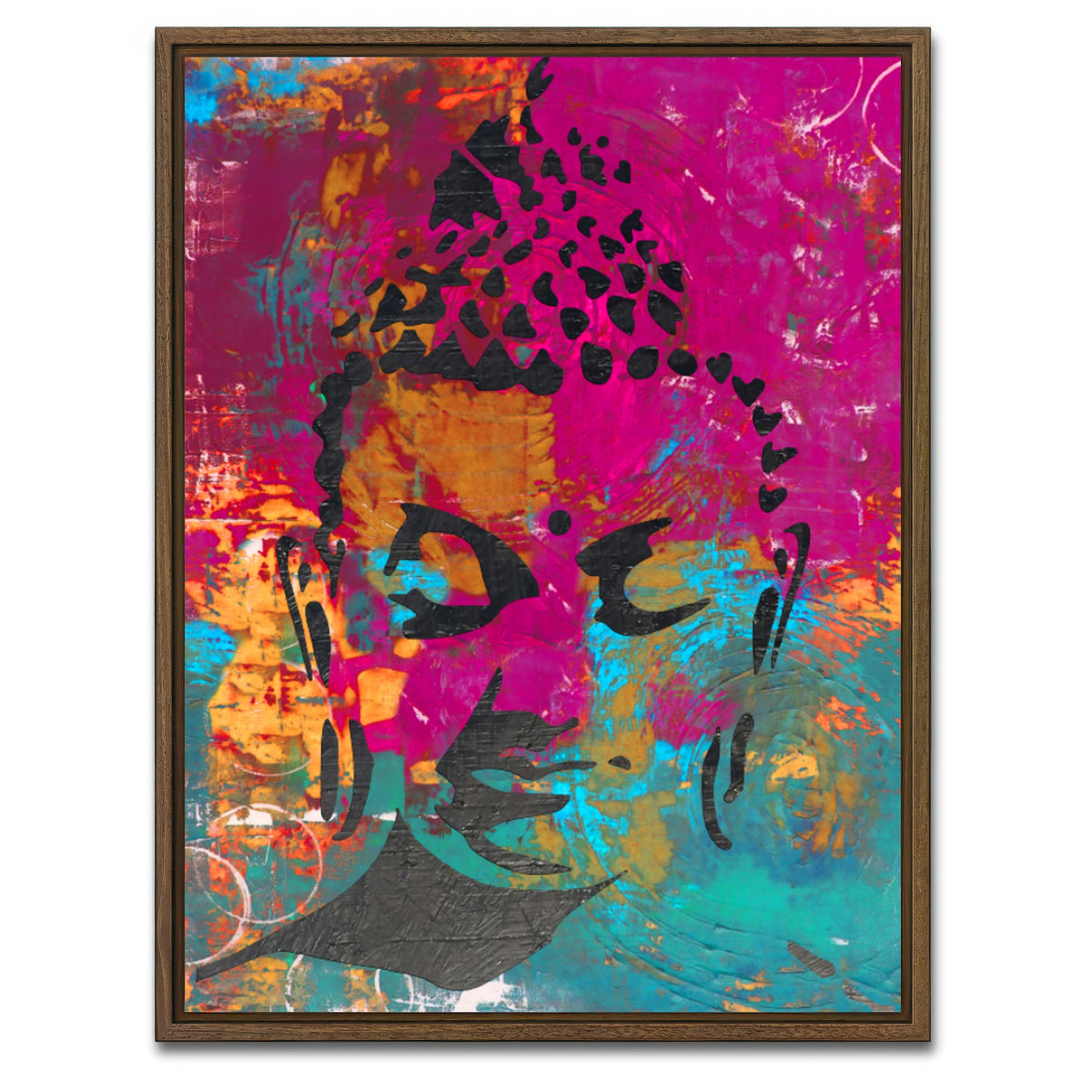 AUTO-MOCKUP WHITE | Buddha Color | 1 Piece | Walnut Framed Canvas | group=3x4
