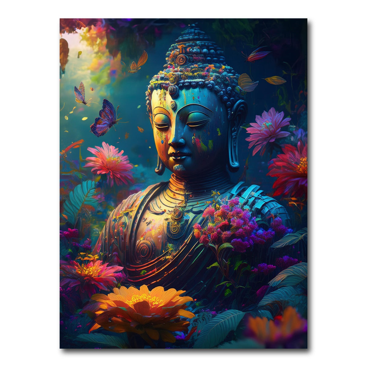 AUTO-MOCKUP WHITE | Buddha Statue | 1 Piece | Gallery Wrap Canvas | group=3x4