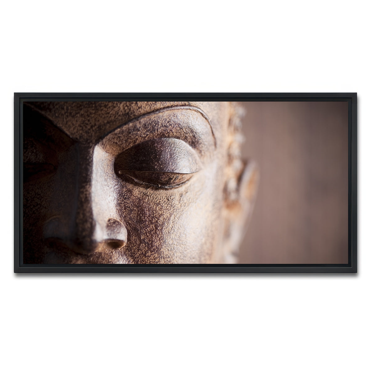 AUTO-MOCKUP WHITE | Buddha's Head | 1 Piece | Black Framed Canvas | group=2x1